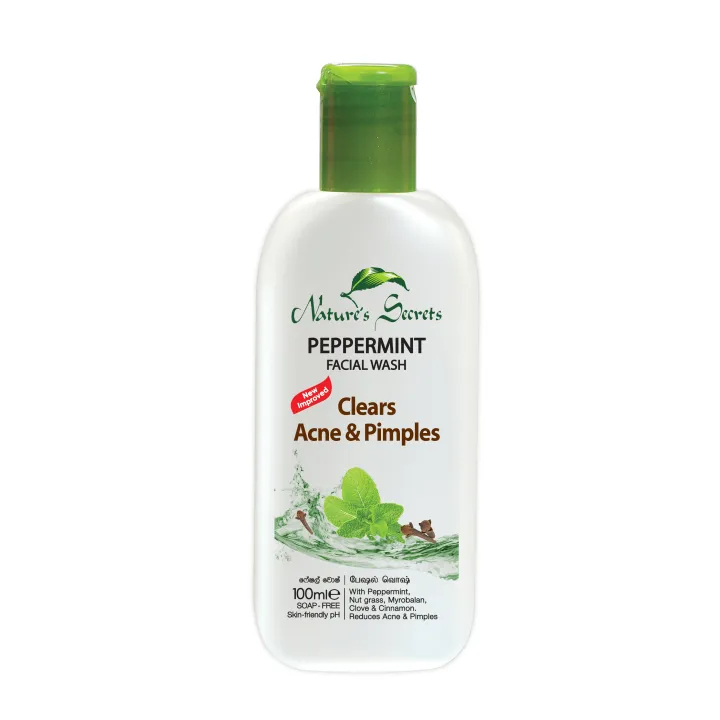 Nature's Secrets පෙපර්මින්ට් ෆේෂල් වොෂ් 100ml