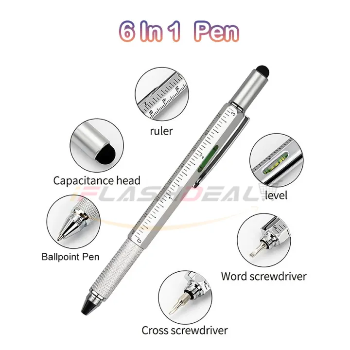 iFlashDeal%201%20PC%206%20in1%20Multifunctional%20Screwdriver%20Ballpoint%20Pen%20Touch%20Screen%20Touch%20Screen%20Stylus%20Design%20Tool%20School%20Office%20Stationery%20Pens%20-%20Image%204