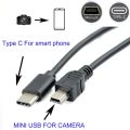 TYPE C to mini usb OTG CABLE FOR canon EOS 100D 80D 70D 5D2 5D 5D 50D 30D 300D Camera to phone edit picture video. 