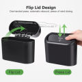 Geepact Car Mini Trash Bin Flip Lid Dust Bin Car Portable Dustbin Hanging Vehicle Garbage Waterproof Recycling Bin Dust Case Storage Box Square Pressing Type Trash Can Wastebasket Organizer Auto Interior Accessories for Car Office Home. 