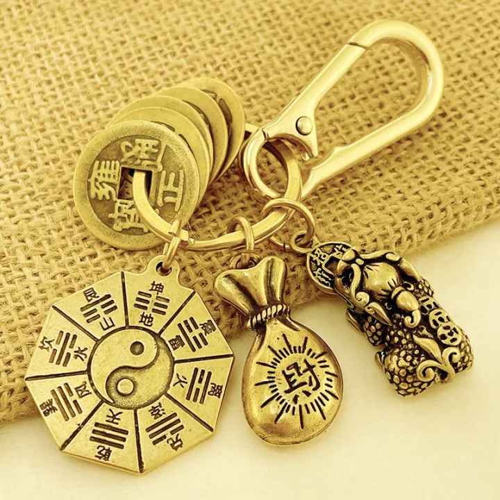 Pure%20Copper%20Pixiu%20Five%20Emperors%20Money%20Keychain%20Gourd%20Medallion%20Pendant%20Lucky%20Fortune%20and%20Evil%20Car%20Creative%20Pendant%2033%20-%20Image%207