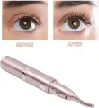 Safe to Use Eyelash Curler Usb Rechargeable Electric Eyelash Curler Trimmer Quick Heating 2-in-1 Multifunctional Tool for Perfectly Curled Lashes Groomed Brows Portable Easy to Use. 