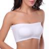 Women Solid Color Padded Tube Top Bandeau Strapless Bra Brassiere Chest Wrap. 
