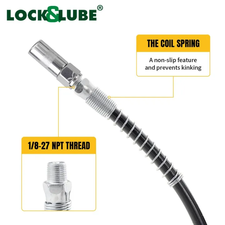 Grease%20Gun%20Flexible%20Hose%20with%20Coupler%20&%20Spring%20Protector%20-%2018"%20-%20450mm%20-%20Image%204