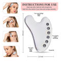 Stainless Steel Guasha Massager With Magnetic Stone Gua Sha Board For Face Lift Skin Tightening. 