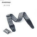 Anedshaop IUQXU Guitar Strap Embroidered Belt Adjustable Jacquard Band Cotton LFashion eather End For Bass Acoustic Electric Guitar Ukulele Instruments. 