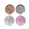 Portable Pocket Mirror Reflective  Compact Folding Two-Sided Mirror Quicksilver Metal + Glass Cosmetic Mirror for Graduation Gift Beauty Accessory Travel Makeup Personal Care. 