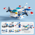 Mini 6 In 1 Building Blocks DIY Police Car Fire Model Lego Bricks Kids Educational Toy For Lego. 