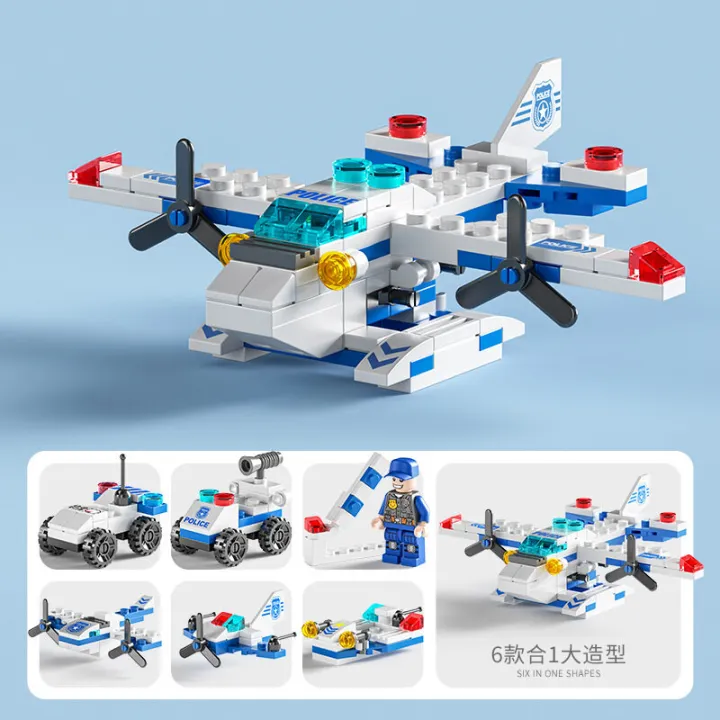 Mini%206%20In%201%20Building%20Blocks%20DIY%20Police%20Car%20Fire%20Model%20Lego%20Bricks%20Kids%20Educational%20Toy%20For%20Lego%20-%20Image%204