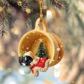 Unique Christmas Ornaments Christmas Dog Ornaments Cute 3d Cup Design with Hanging Rope for Festive Home Car Decoration Christmas Tree Ornaments. 