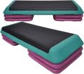 Mansa TUFF Fitness Adjustable Aerobic Stepper Workout Step with 4 Risers Fitness & Exercise Platform Trainer, Gym Home Used Aerobic Exercise Gymnastics Fitness Board with non-slip top and bottom to protect your floor.. 