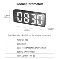 iFlashDeal Alarm Clock LED Mirror Alarm Clock Rechargeable Digital Clock Voice Control Desk Clock USB Table Clock Simple Style Clock Multifunctional with Mute and Temperature for Bedroom Home Office. 