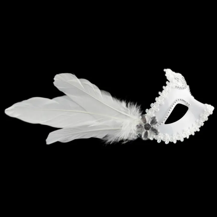 Feather%20Pearl%20Mask%20Halloween%20Party%20Masquerade%20White%20Black%20Eye%20Masks%20Women%20Night%20Club%20Shows%20Dance%20Role%20Playing%20Prop%20Decorations%20-%20Image%204
