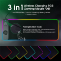 Magnetic Wireless Charging Mouse Pad Office Desk Pad Wireless Charging Luminous Mouse Pad Gaming Mousepad. 