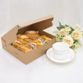 10pcs White Brown Cardboard Cake Box With Clear Window Home Party Diy Dessert Cupcake Packing Box Package. 