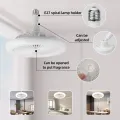 Ceiling Fan With Lighting Source With Remote Lamp E27 Control For Bedroom Living Home Luster Silent Ac85-265v Fan Light Ceiling. 