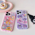 Sanrio Hello Kitty Kuromi Cartoon Phone Cases For iPhone 15 14 13 12 11 Pro Max XR XS 8 Plus Y2k Cute Soft Back Cover Girl Gifts HoneyYami.