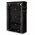2 Door Storage Wardrobe Foldable and Movable Cloth/Fabric Wardrobe with Zip Up Collapsible Cupboard. 
