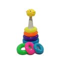 Plastic Baby Kids Stacking Stack Up Educational Toy Rainbow Ring Tower Construction Toys Tower Ring 7 Plastic Rainbow Color Stacking Ring Tower Toy Kids Baby's Bath Tub Floating Toy. 