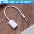 3.5mm Male AUX Audio Plug Jack To USB 2.0 Female Converter Cable. 