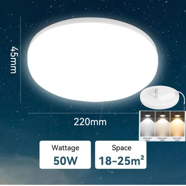 LED Ceiling Lights 50W Surface Mounted Led Ceiling Lighting Modern Led Ceiling Lamps for Living Room Bedroom
