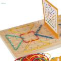 Rubber Band Geoboards Graphical Mathematical Toy for Preschool Children Kids. 
