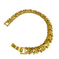 Gold plated breslet Rich Look Beautiful Leaf Bracelet For Women Eye-catching baselet Design. 
