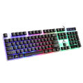 JEQANG Hot Selling JK-922 104 Keys USB Wired Mechanical Feel Colorful Backlight Keyboard for office - Fashion - Gaming - LED - Business Keyboard - Black. 