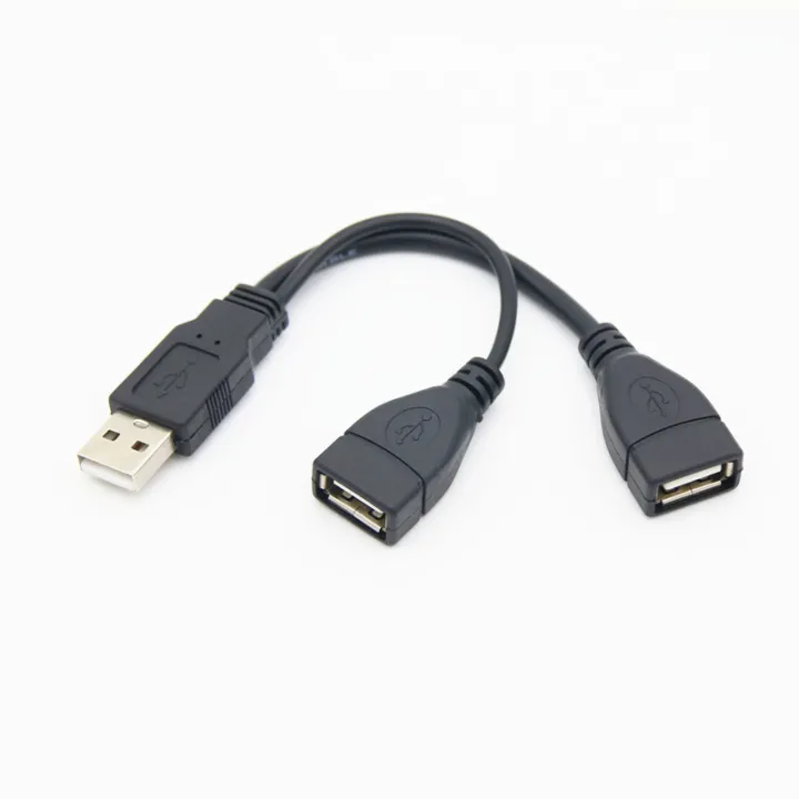 USB 2.0 Splitter Y Cable 1 Male to 2 Female Extension Cord Power Adapter Converter for PC Data Transmission Cable