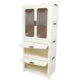 Foldable Wardrobe Organizer 360 Degree Universal Wheels Portable Wardrobe Closet for Cloakroom. 