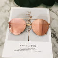 Mirror Sunglasses Men Or Women OVal Brand Designer Sun Glasses aviation Pink Rose Gold Eyeglasses Metal Frame How Sale. 