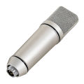 Professional Studio Record Condenser Microphone U87 With Shock Mount, XLR to 3.5mm Audio cable, Mic Foam For Mobile Computer laptop Gaming Podcast Silver Reference Quality Condenser Microphone, Large Diaphragm Recording mic. 