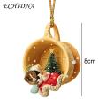 Unique Christmas Ornaments Christmas Dog Ornaments Cute 3d Cup Design with Hanging Rope for Festive Home Car Decoration Christmas Tree Ornaments. 