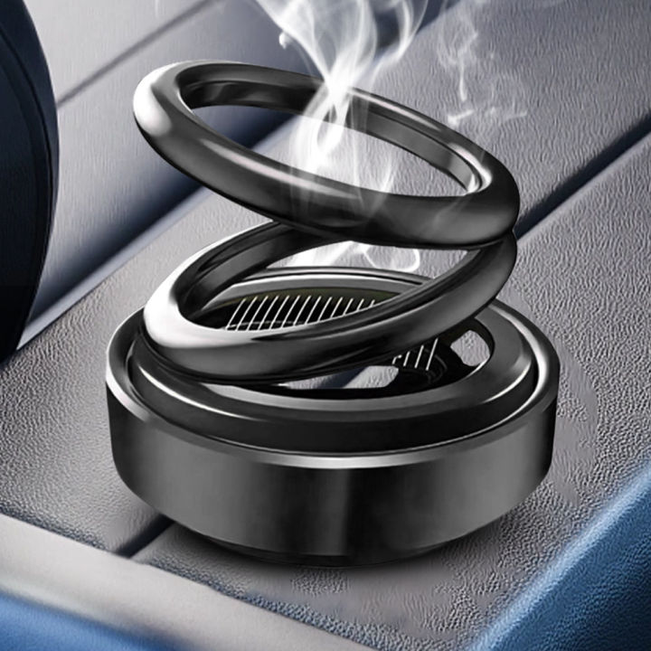 Solar Powered Kinetic Molecular Heater Car Perfume Diffuser Double Ring ...