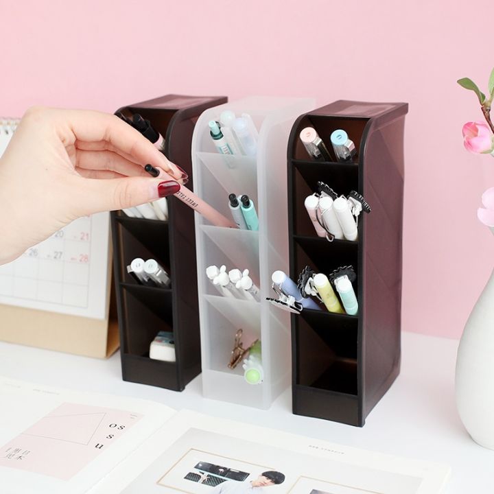 %E3%80%90WEJA%E3%80%91Pen%20Holder%20Office%20School%20Storage%20Case%20Clear%20White%20Black%20Plastic%20Box%20Pen%20Pencil%20Organizer%20Multi-function%204%20Grid%20Desk%20Accessories%20-%20Image%204