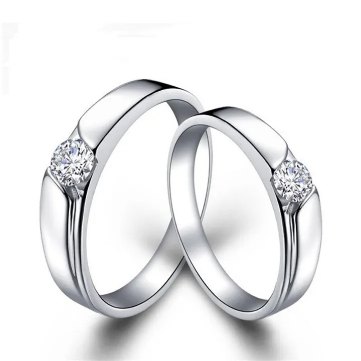 2pcs%20Adjustable%20Free%20Size%20Crystal%20Sliver%20Color%20Couple%20Rings%20Set%20For%20Men%20&%20Women%20Lovers%20Promise%20Engagement%20Ring%20Pair%20-%20Image%207
