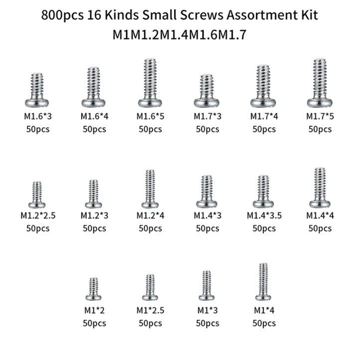 800%20Pc%20Tiny%20Screws%20for%20Electronics,%20Small%20Mini%20Pan%20Head%20Machine%20Screws%20Kit%20for%20Eyeglasses%20Watches%20Clocks%20Repair%20Replacement%20Spare%20Parts%20Accessories%20-%20Image%208