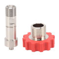 CO2 Tank Refill Valve Connector G5/8 To Anti Oxidation CO2 Cylinder Valve Adapter Simple Installation Red Gear for Factory. 