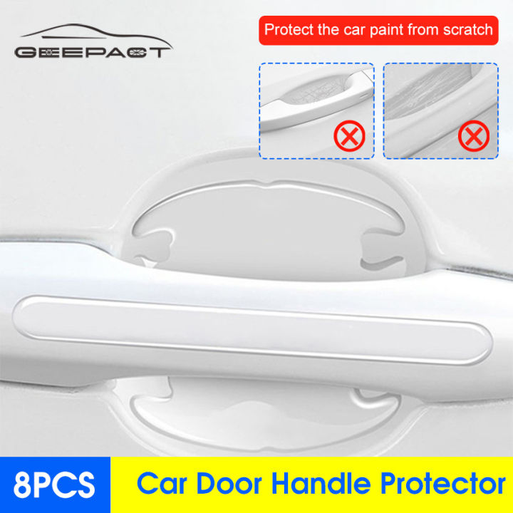 Geepact 8PCS Car Door Handle Scratch Protector 12PCS Transparent Universal Car Door Handle Protector Accessories Clear Door Bowl Paint Protection Film Waterproof Anti-Scratch Stickers Covers