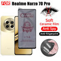 For Realme Narzo 70 Pro Ceramic Matte Soft Film Realme Note 5 Realme C53 C51 Anti Peeping Tempered Film Realme 12+ 11 4G 5G Matte Full Screen Protector 3 in 1 Camera Lens Protecto. 