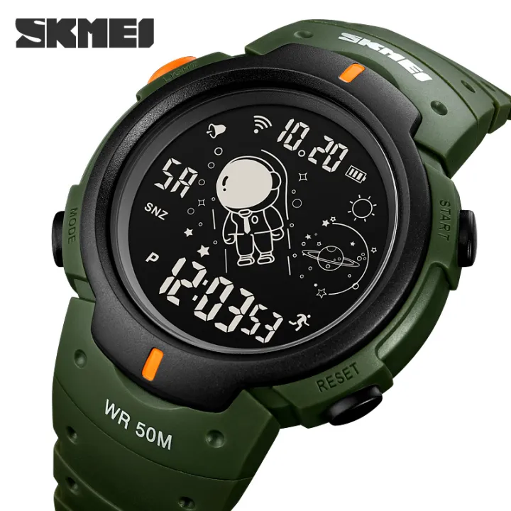 【Miga Plaza】SKMEI 2022 NEW Digital Watch 50M Anti-air Swim Astronaut Creative Sport Watches for men 1820