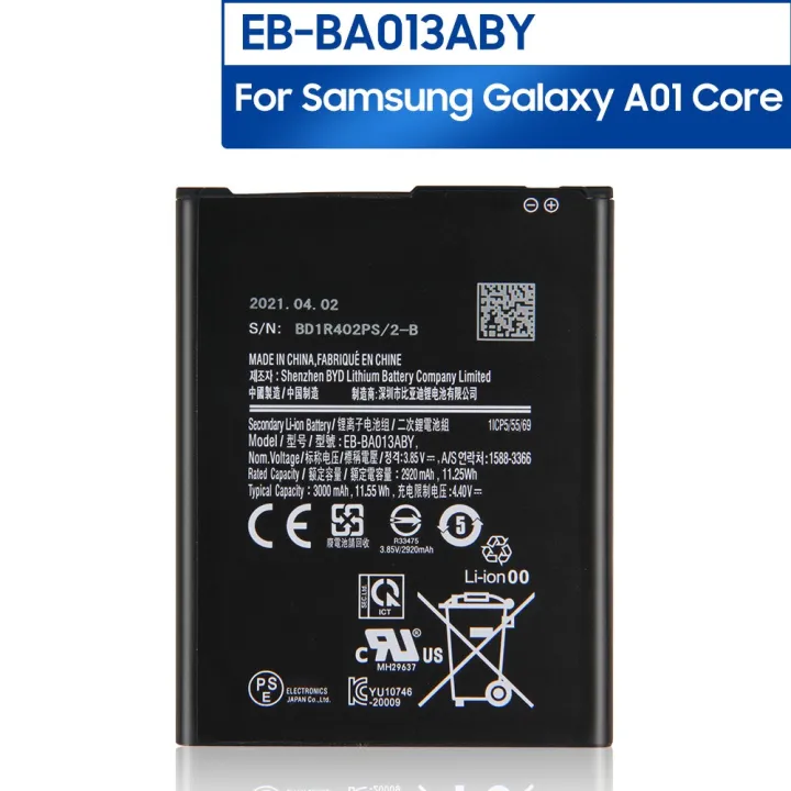 Samsung%20Galaxy%20M01%20Core%20A01%20Core%20Replacement%20Battery%20EB-BA013ABY%20Authentic%20Phone%20Battery%203000mAh%20-%20Image%202