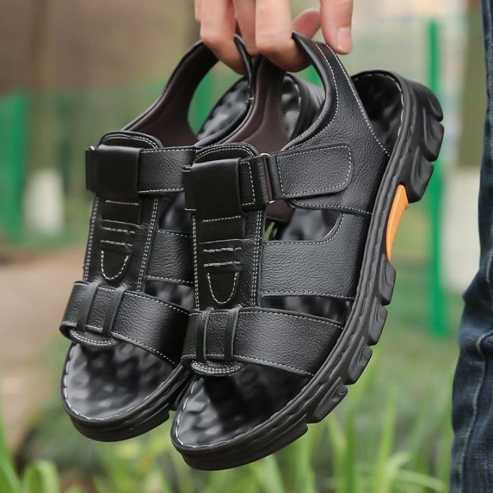 %E3%80%90100%25Cowhide%E3%80%91Summer%20New%20Men's%20Sandals%20Men's%20Genuine%20Leather%20Beach%20Shoes%20Men's%20Non-Slip%20Massage%20Men's%20Sandals%20-%20Image%202