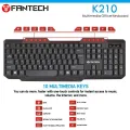 FANTECH K210 Multimedia Office Keyboard 114 Key Wired USB 2.0 For PC. 