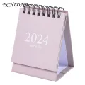 Calendar for Planing Event Log 2024 Mini Desk Calendar Spiral Coil Monthly Planner for Events Logs Office School Supplies Desk Calendar 2024. 