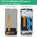 6.5 Original Display For Realme C15 LCD Screen Touch Digitizer Assembly Replaceable parts For Realme C15 RMX2180 RMX2195 LCD. 