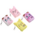 Writing Drawing Pad With Blank Inner Papers Notebook With Keychain Cute Cat Face Plush Mini Pocket. 