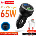 65W Warp Charge 30W Car USB Phone Charger Fast Charging For Oneplus 9R 10 Pro 8 7 6 5 9RT 9 Nord N10 N100 Samsung Dash One plus. 