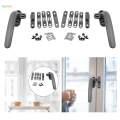 Window Handles Aluminum Alloy with Screw Fixing Casement Locking Handle. 