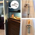 【FOOT SOFA】1xSilver Adjustable Door Hardware Deluxe Heavy Duty Hidden Hinge Pin Bumper Damper Door Stopper. 